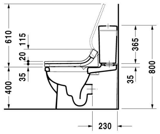 Duravit Starck 3 gulvtoilet m/wondergliss til sensowash sæde