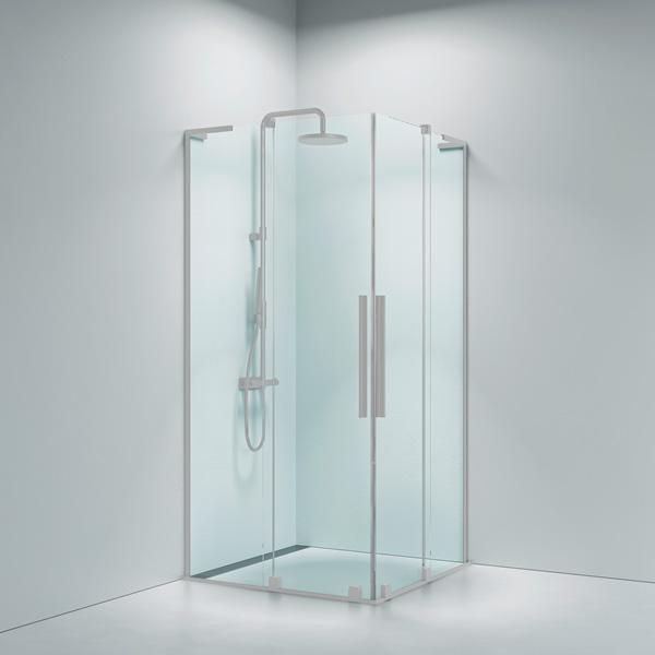 Str&oslash;mberg Faro 42 bruseniche m/skyded&oslash;re 96x96 - Klar glas/krom