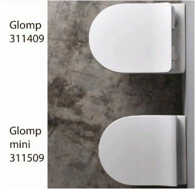 Lavabo Glomp Mini rimless toiletpakke inkl. sæde m/soft-close, cisterne og mat sort betjening