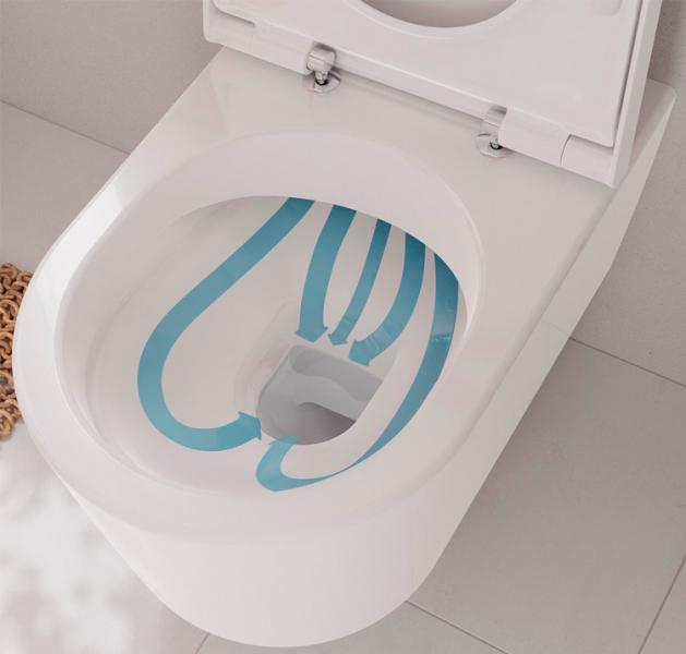 hansgrohe EluPura S rimless v&aelig;gh&aelig;ngt toilet inkl. s&aelig;de, cisterne og betjening i hvid