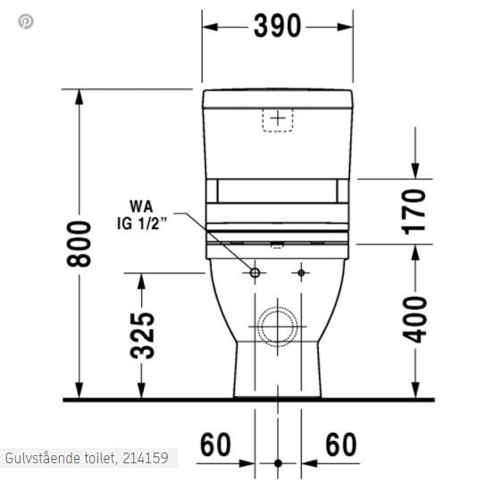 Duravit Starck 3 gulvtoilet m/wondergliss til sensowash sæde