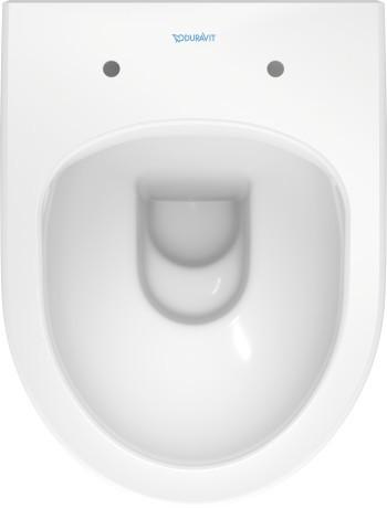 Duravit No.1 Compact Rimless væghængt toilet inkl. toiletsæde m/softclose og Wondergliss